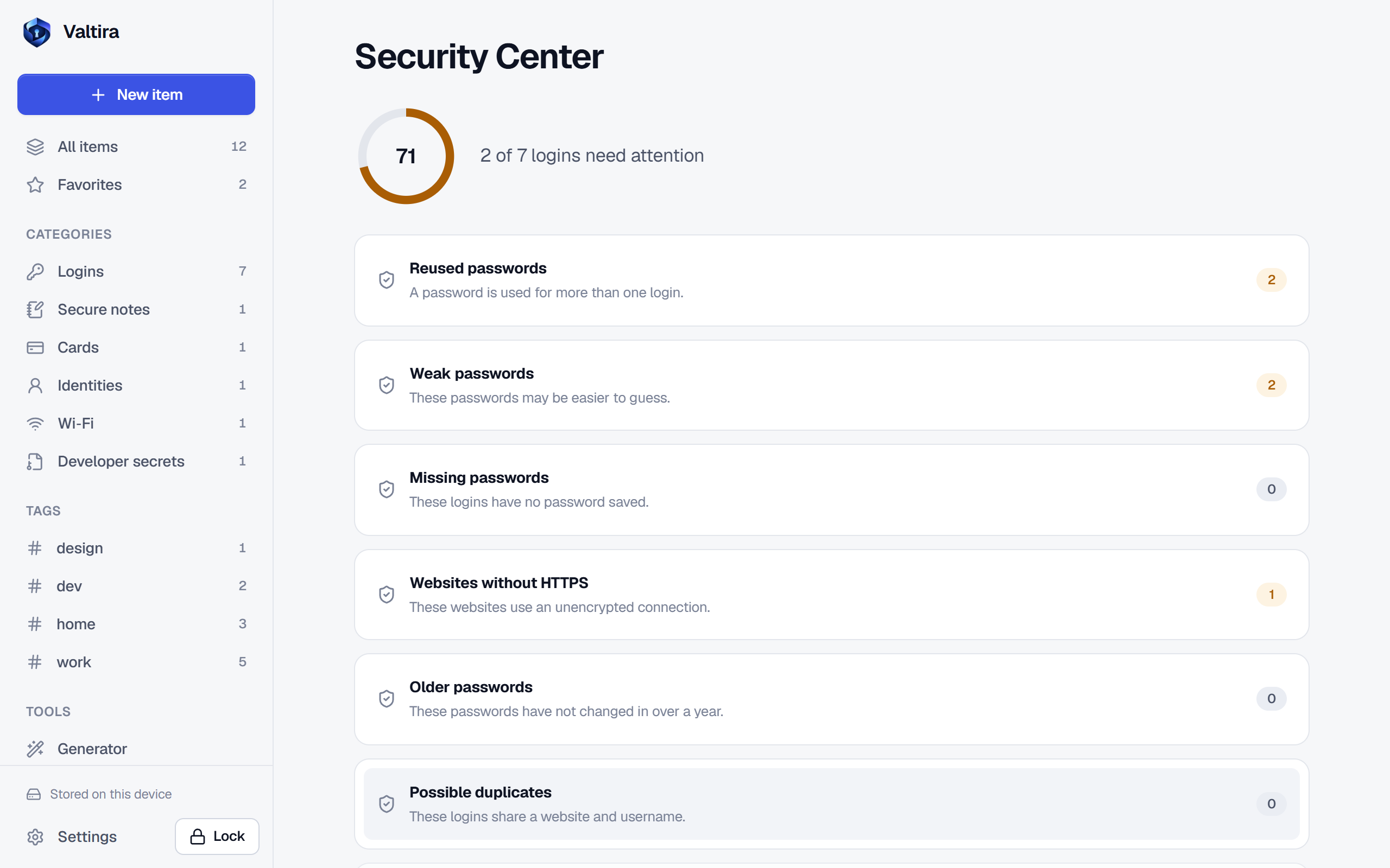 A Security Center that respects your privacy
